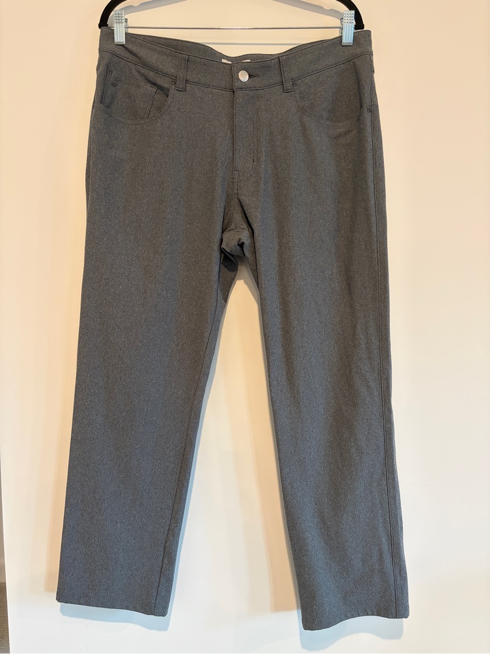 Peter Millar Brevard Classic Fit Performance Flannel Pants Gray 34/32